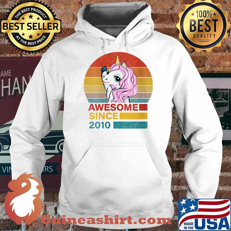 Unicorn Birthday Awesome Since 2010 11 year old birthday Vintage T-Shirt Hoodie