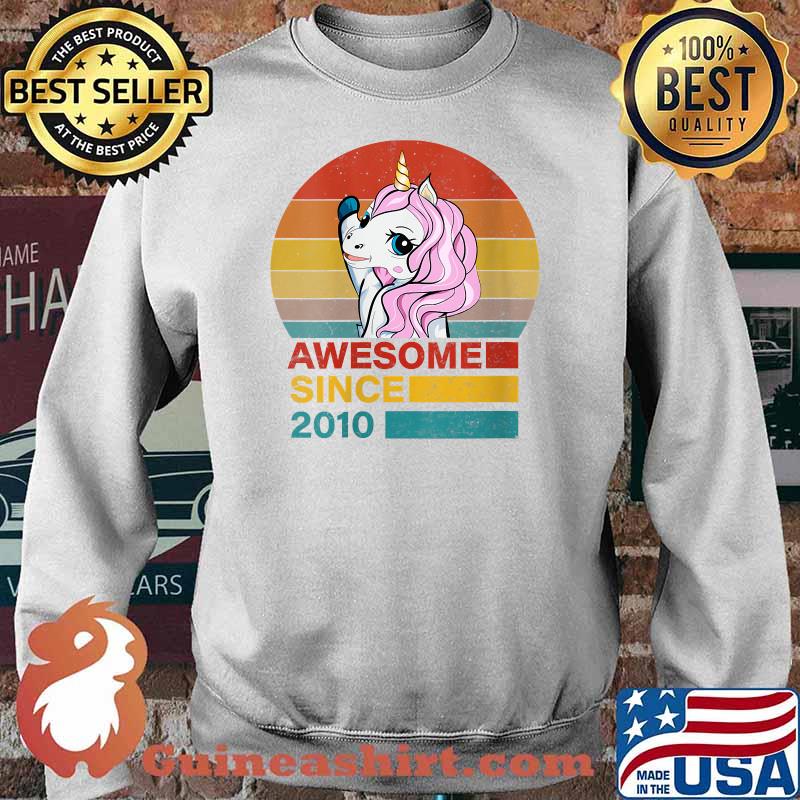 Unicorn Birthday Awesome Since 2010 11 year old birthday Vintage T-Shirt Sweater