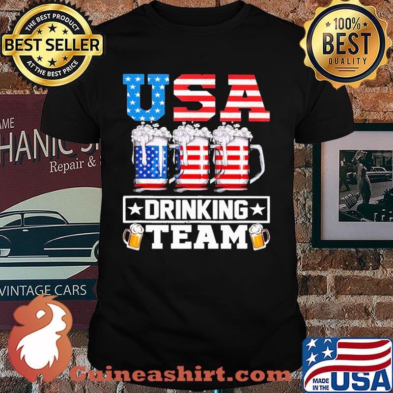 USA Drinking Team American Flag Shirt