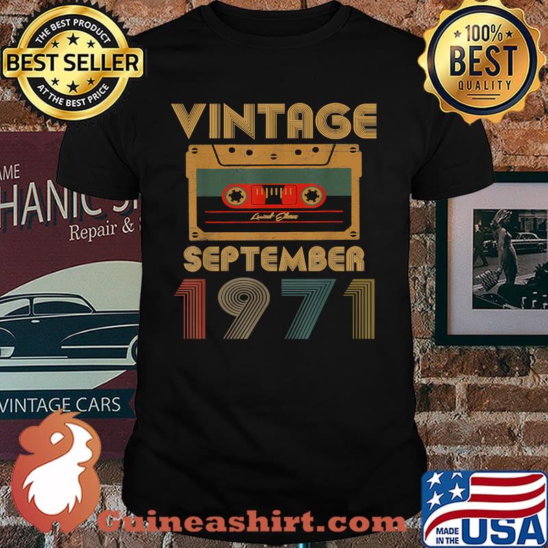 Vintage September 1971 50 Years Old 50th Birthday Decoration T-Shirt