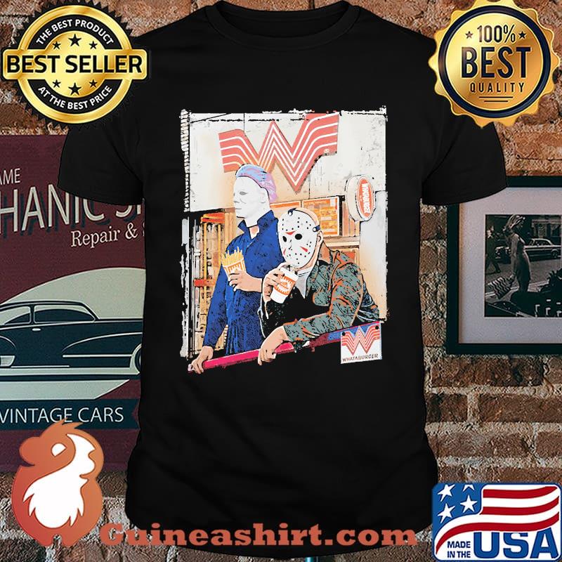 Whataburger Bleached Jason Voorhees Michael Myers Halloween Shirt