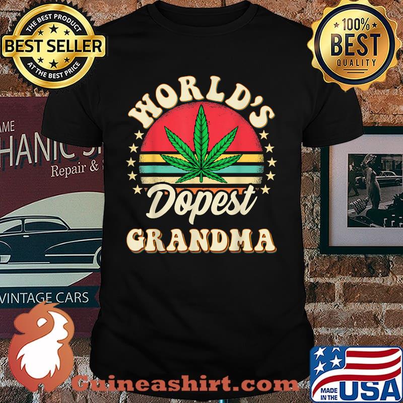 Worlds Dopest Grandma Cannabis Vintage T-Shirt