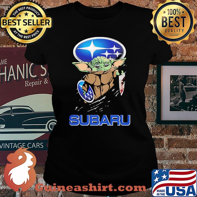 Yoda knife blood subaru logo s Laides tee