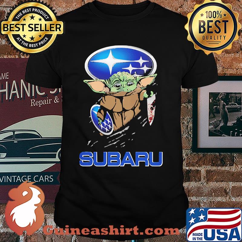 Yoda knife blood subaru logo shirt