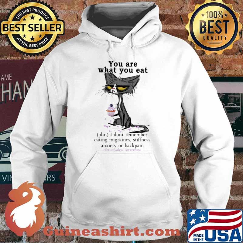 You Are What You Eat I Don't Remember Eating Migraines Stiffness Anxiety Cat Shirt Hoodie