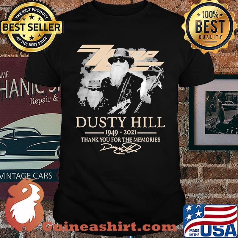 ZZ top dusty hill 1949 2021 thank you for the memories signature shirt