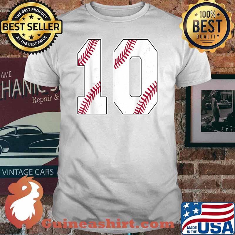 10th Birthday 10 Years Old Baseball Love Baseball T-Shirt