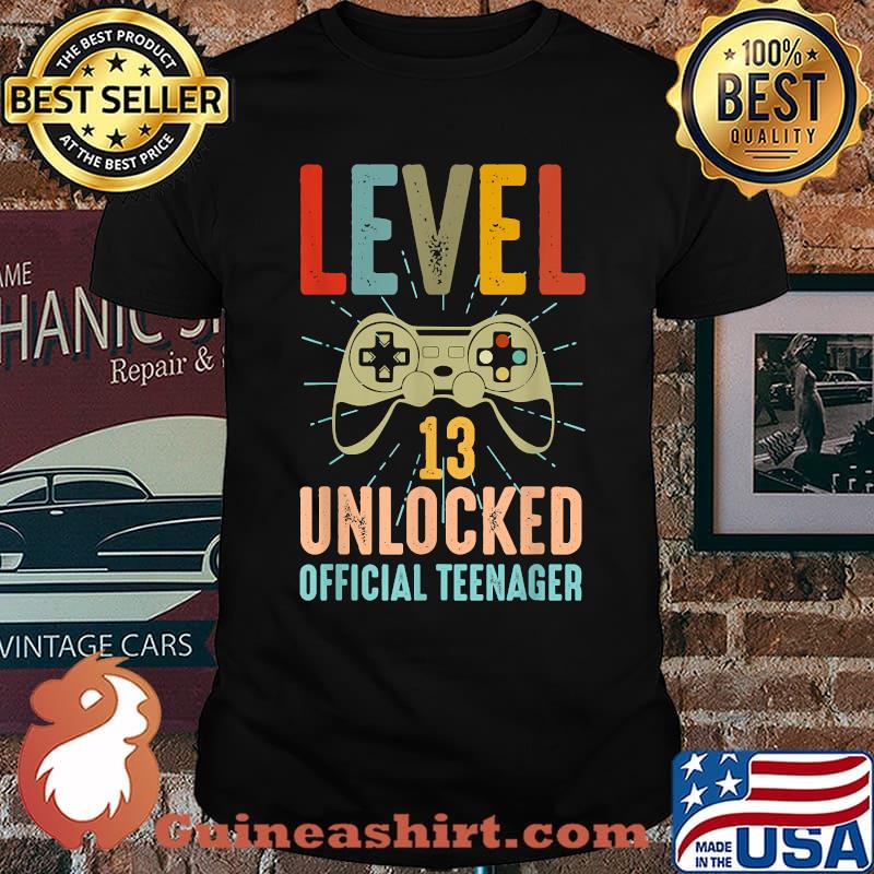 13th Birthday Level 13 Unlocked Official Teenager T-Shirt