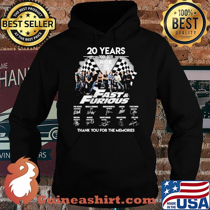 20 years 2001-2021 Ride or die fast and furious s Hoodie