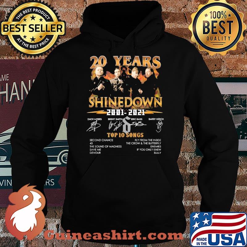 20 years Shinedown 2001-2021 top 10 songs signatures s Hoodie