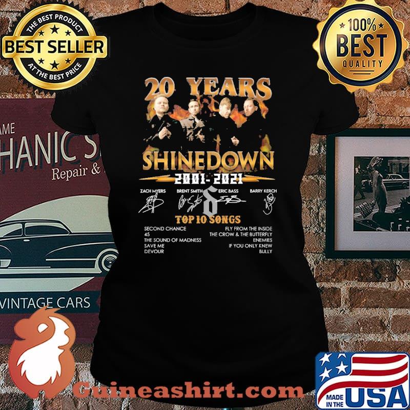 20 years Shinedown 2001-2021 top 10 songs signatures s Laides tee