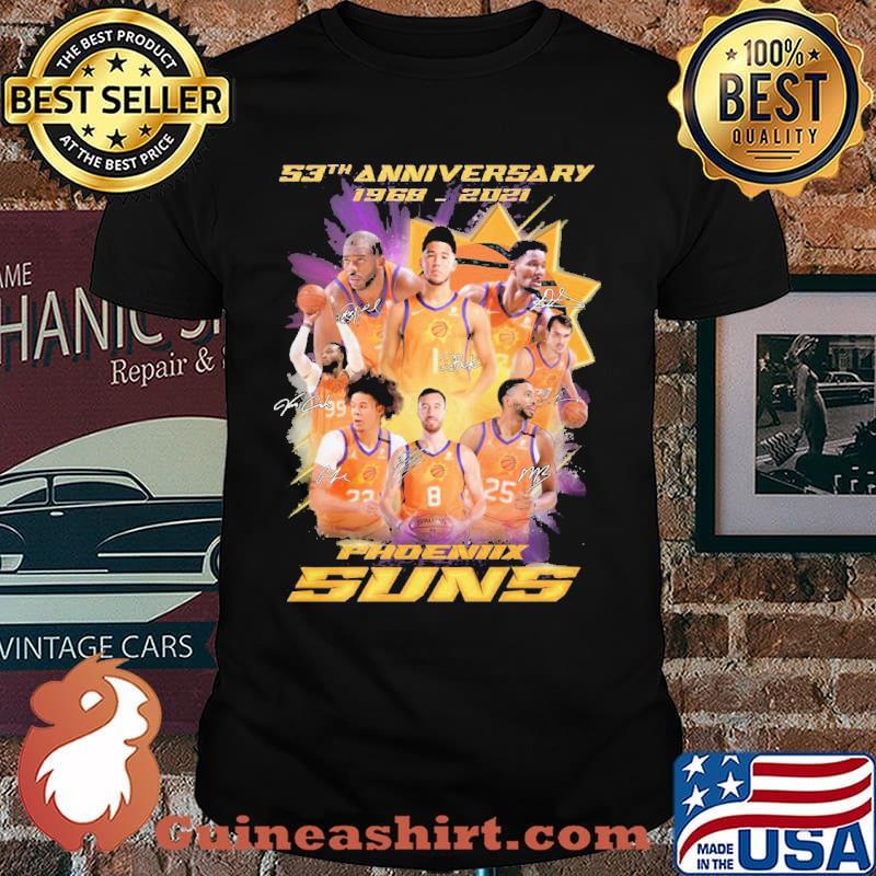 53th anniversary 1968-2021 Phoeniix suns signatures shirt
