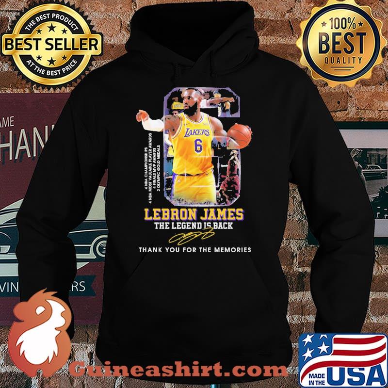 6 Lebron James the legend is back thank you for the memories signature s Hoodie