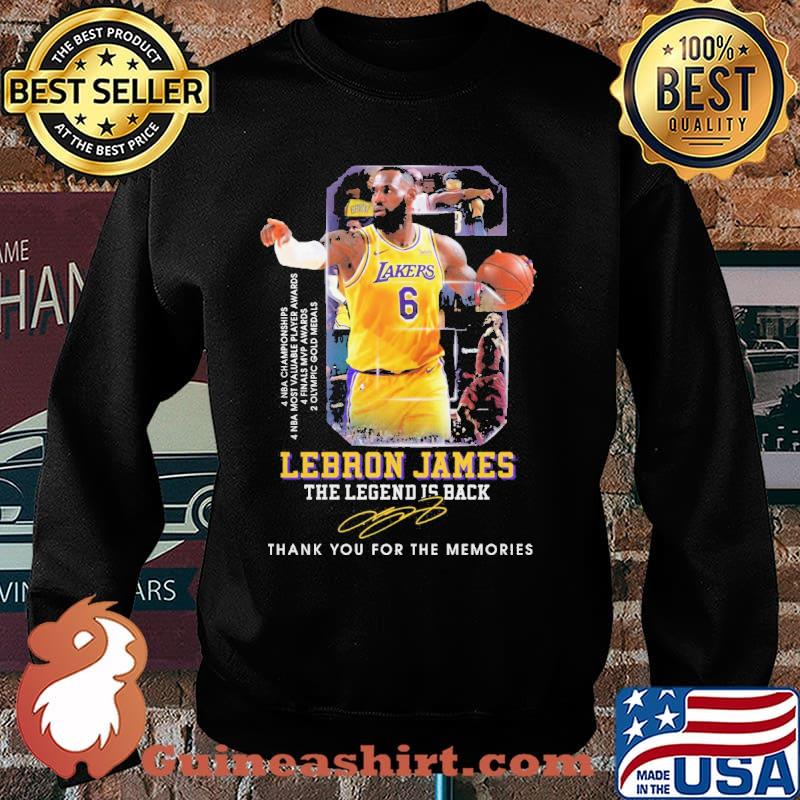 6 Lebron James the legend is back thank you for the memories signature s Sweater