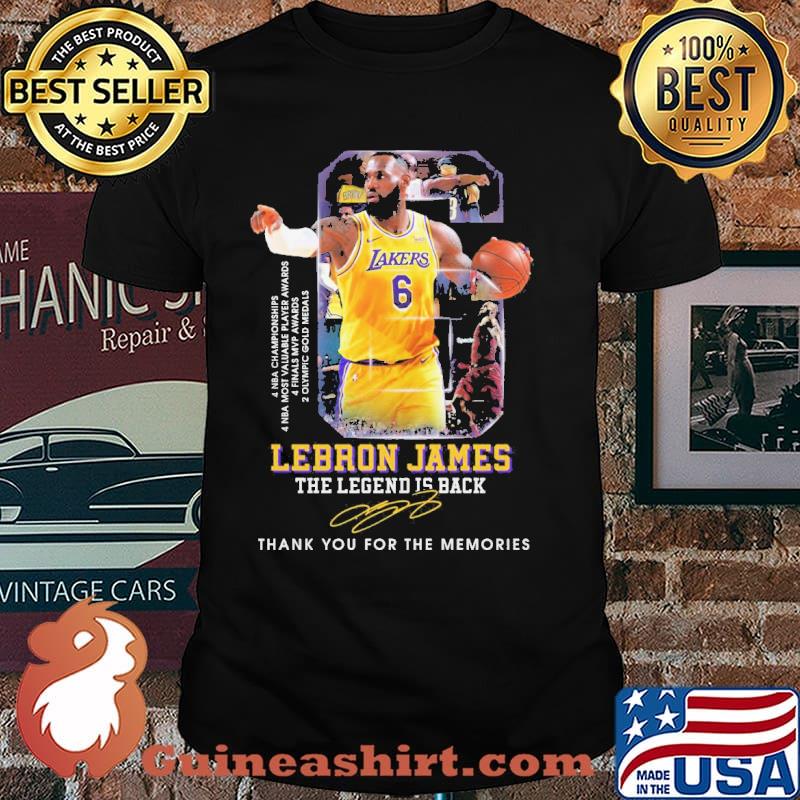 6 Lebron James the legend is back thank you for the memories signature shirt
