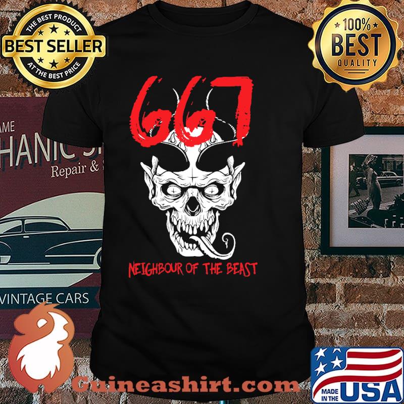 667 Neighbour of the Beast Devil Evil Halloween Gift shirt