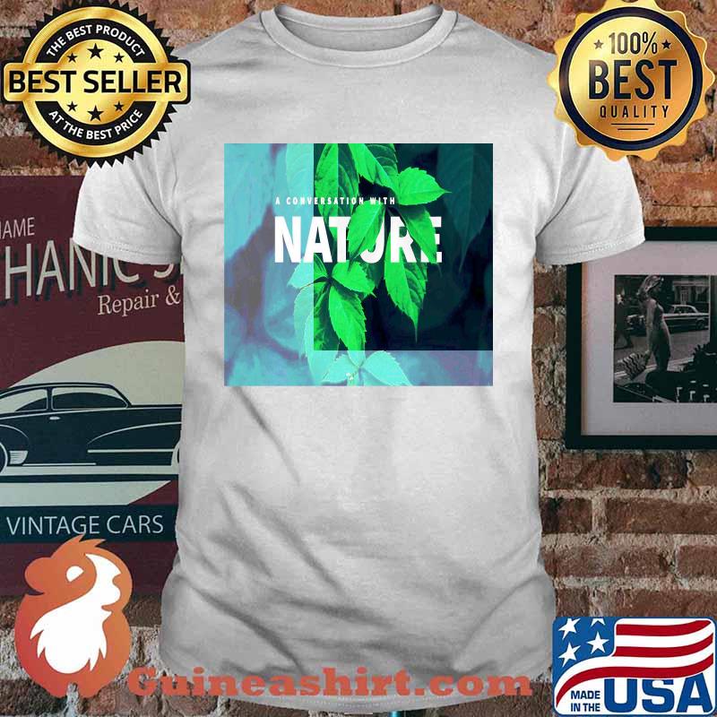 A Conversation With Nature Leaf Pattern T-Shirt