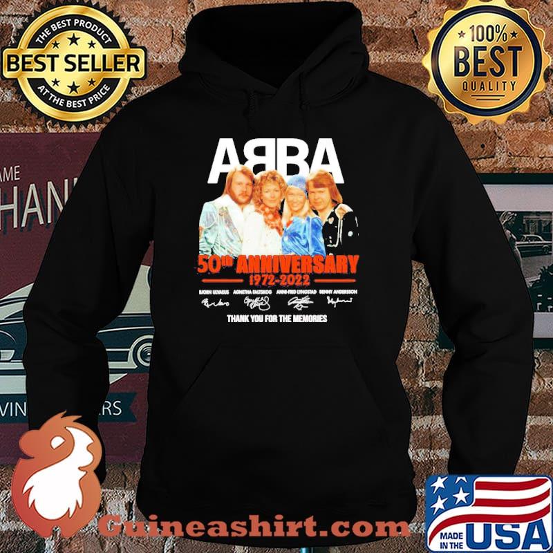 ABBA 50th Anniversary 1972 2022 Thank You For The Memories Shirt Hoodie