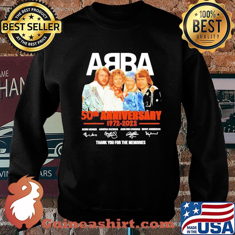 ABBA 50th Anniversary 1972 2022 Thank You For The Memories Shirt Sweater