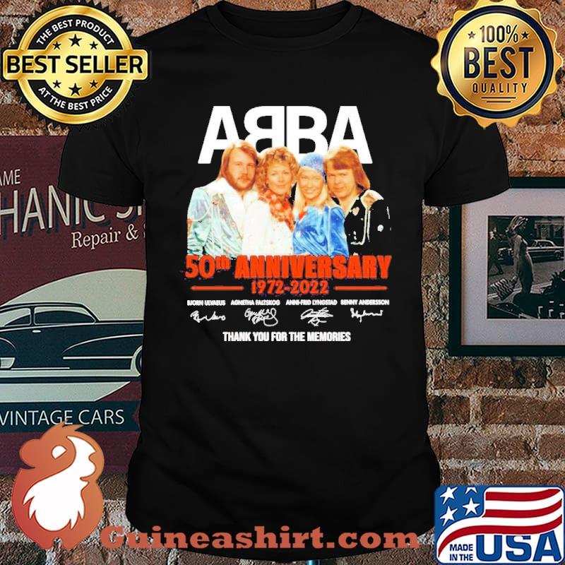 ABBA 50th Anniversary 1972 2022 Thank You For The Memories Shirt