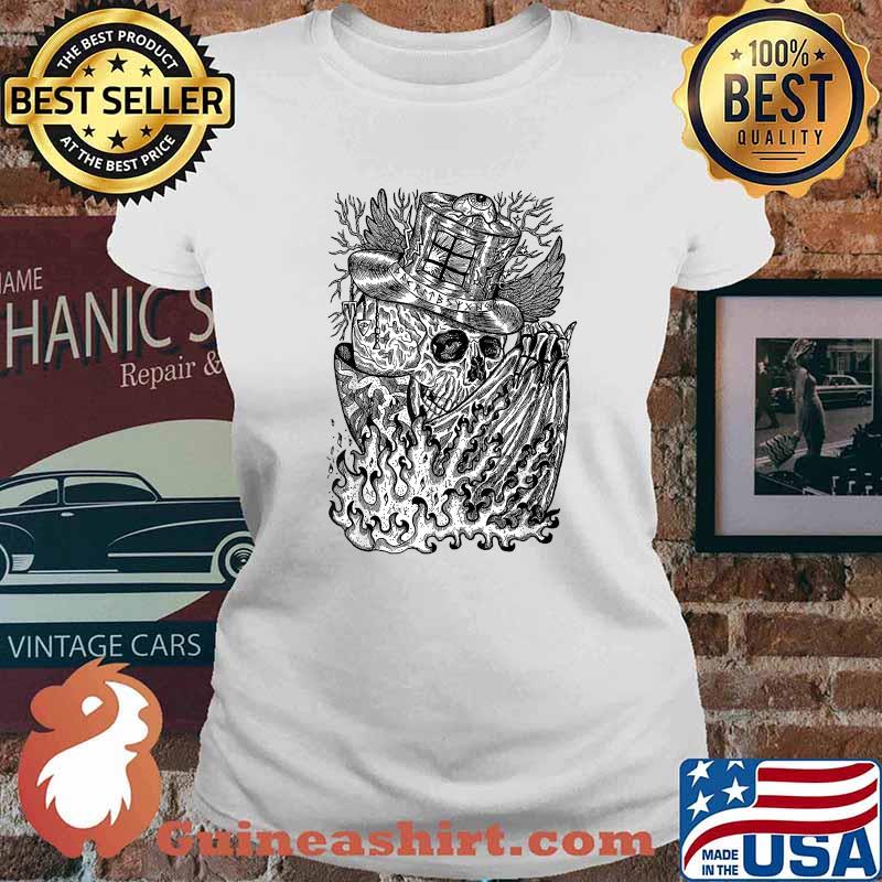 Aesthetic Goth Skeleton Magician Occult Tarot T-Shirt Ladies tee