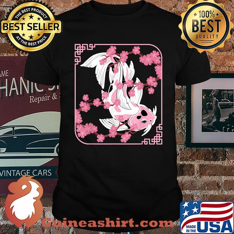Aesthetic Japanese Koi Fish Cherry Blossom T-Shirt
