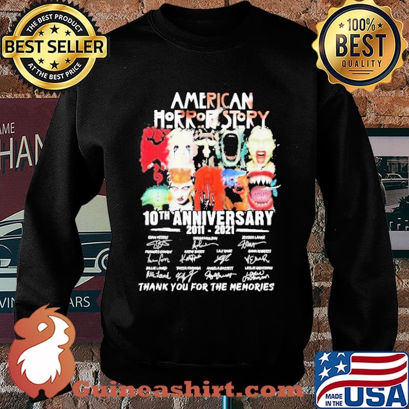 American Horror Story 10th Anniversary 2011 – 2021 Signature Thank You For The Memories Shirt Sweater