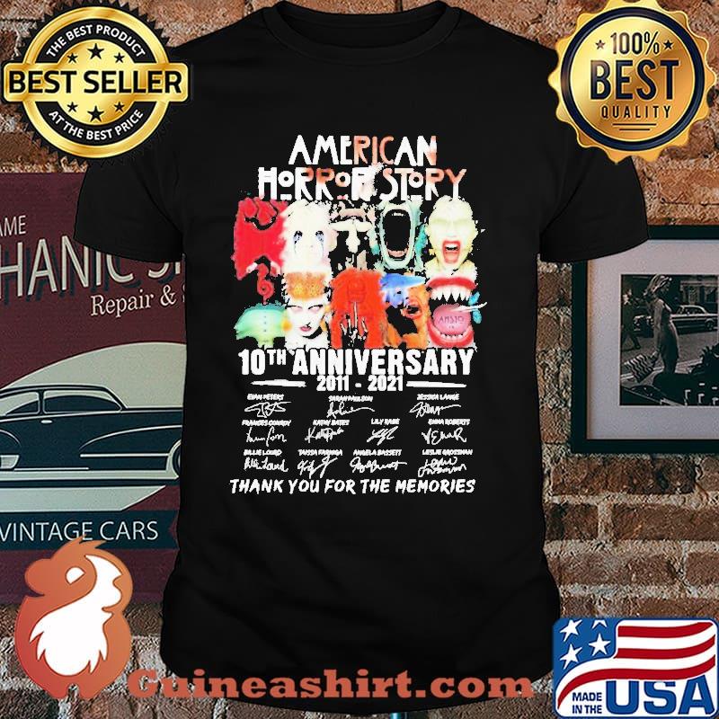 American Horror Story 10th Anniversary 2011 – 2021 Signature Thank You For The Memories Shirt