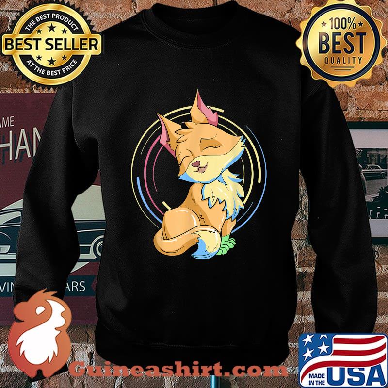 Anime Cute Animal Pastel Goth Art Kawaii Fox T-Shirt Sweater