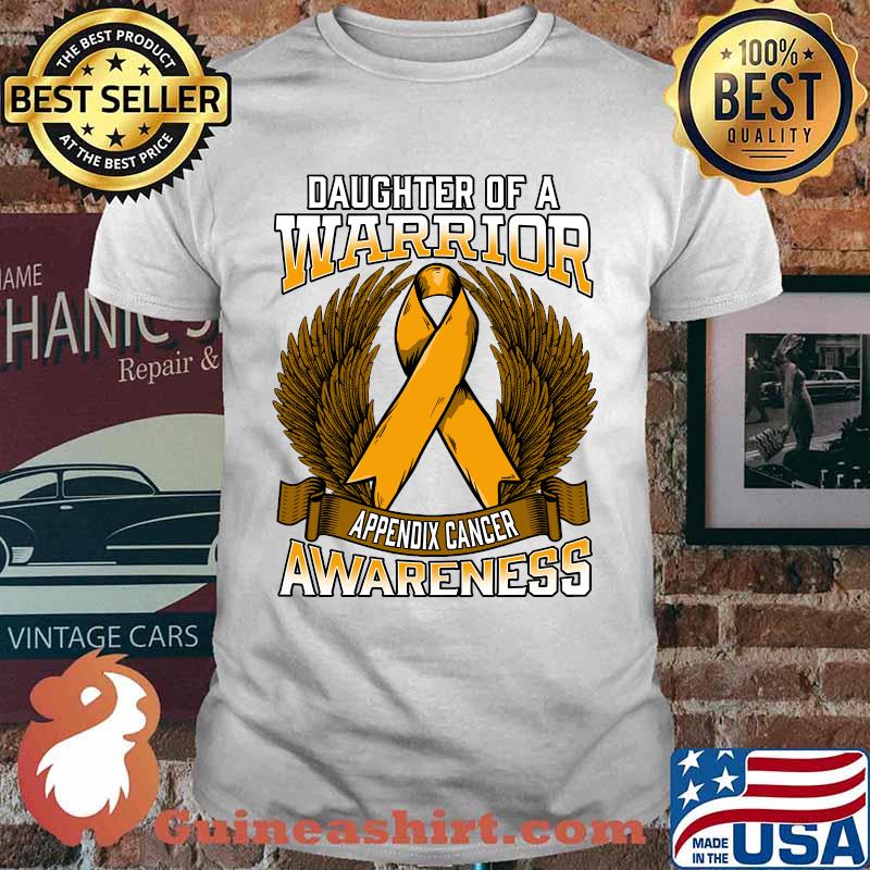 Appendix Cancer Awareness Daughter Support Ribbon Warrior T-Shirt