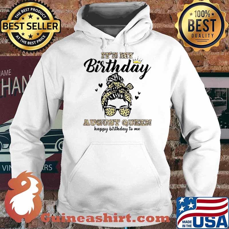 August Girl Messy Bun It’s My Birthday Leopard s Hoodie