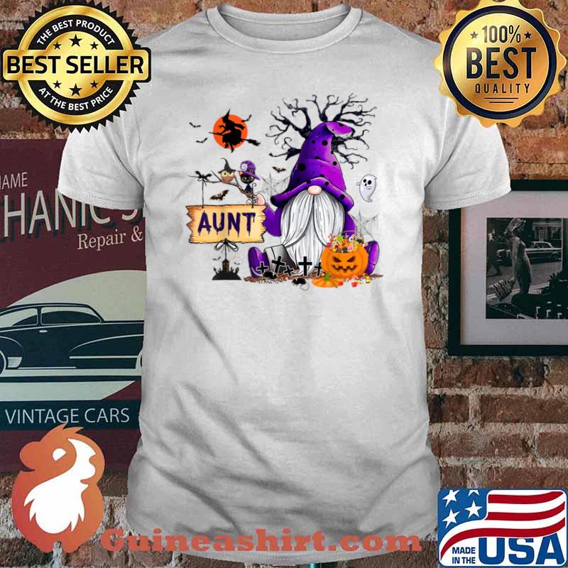 Aunt Gnome Witch Funny Haloween Shirt