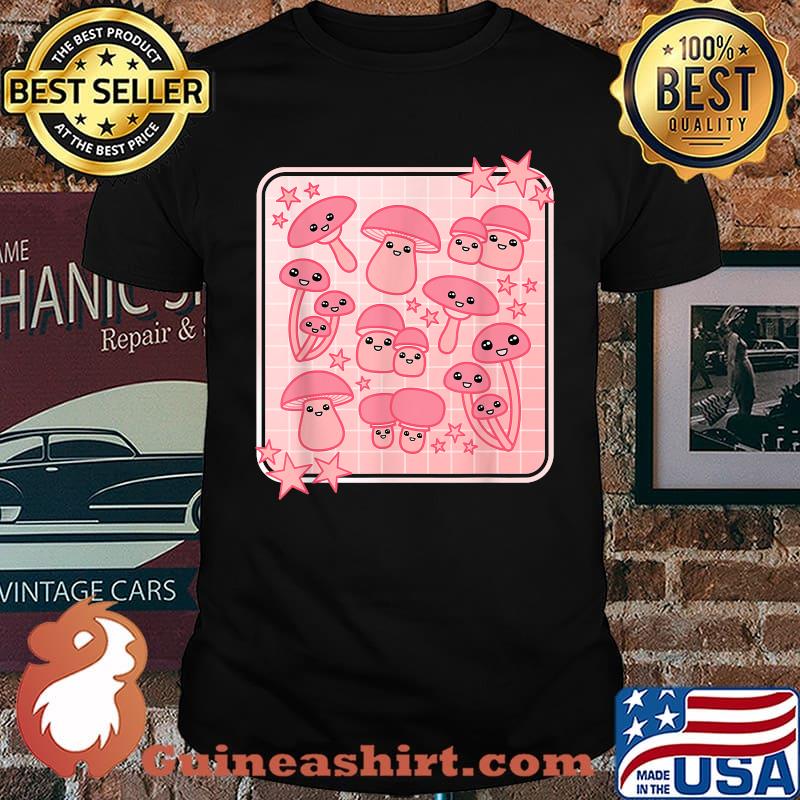 Awesome pink Kawaii Aesthetic Mushroom Japanese Anime T-Shirt