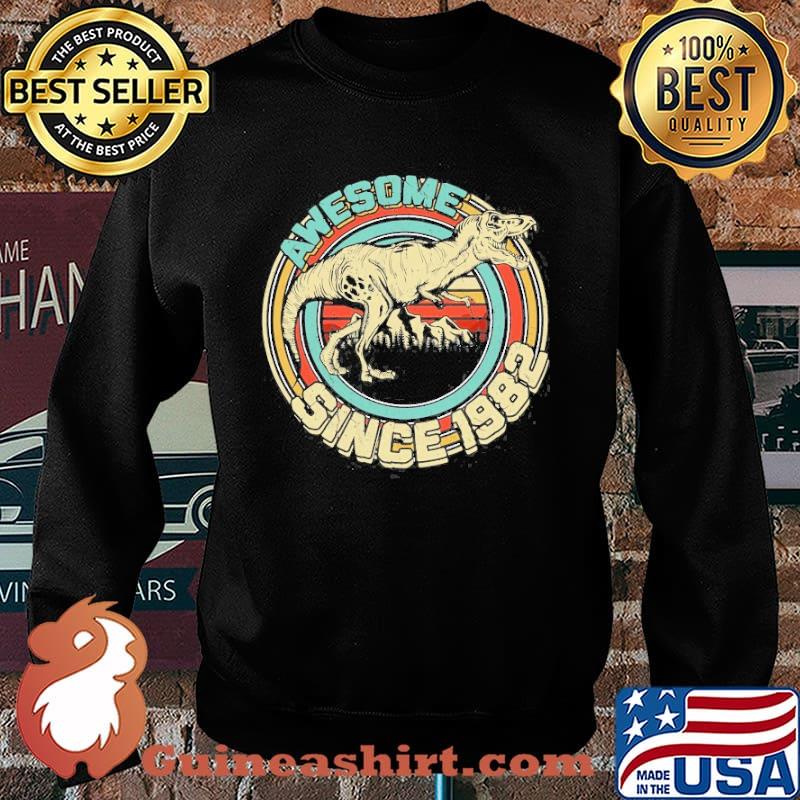 Awesome Since 1982 Dinosaur 39Th Birthday Vintage Shirt Sweater