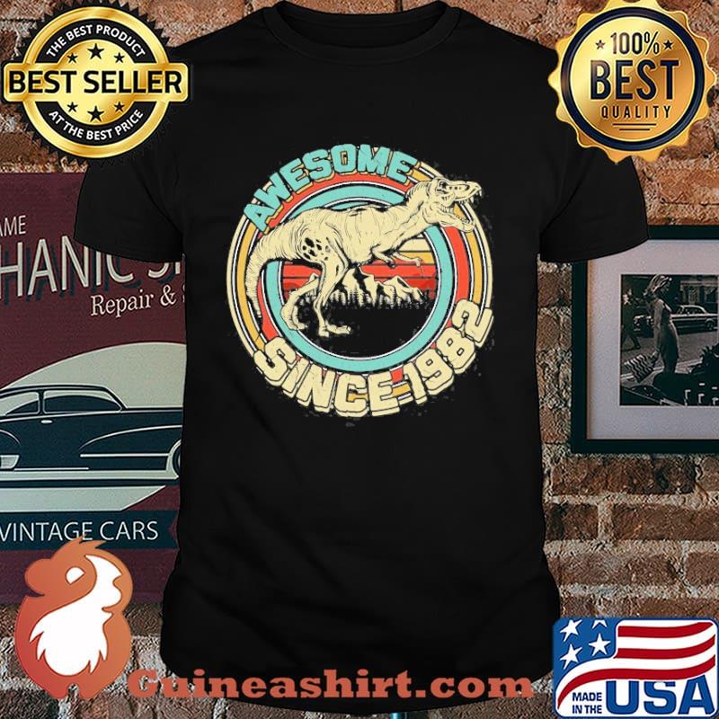 Awesome Since 1982 Dinosaur 39Th Birthday Vintage Shirt