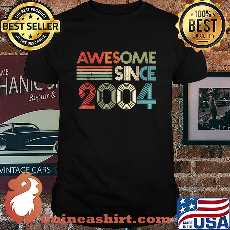Awesome Since 2004 17th Birthday Retro T-Shirt