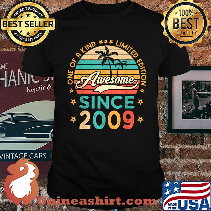 Awesome Since 2009 One Of A Kind Limited Edition Birthday Vintage T-Shirt