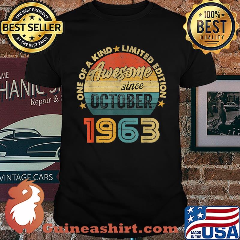 Awesome Since October 1963 One of a kind Limited Edition Birthday Retro T-Shirt