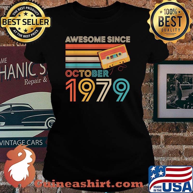 Awesome Since October 1979 42Th Birthday 42 Year Old Vintage T-Shirt Laides tee