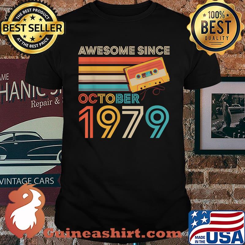 Awesome Since October 1979 42Th Birthday 42 Year Old Vintage T-Shirt