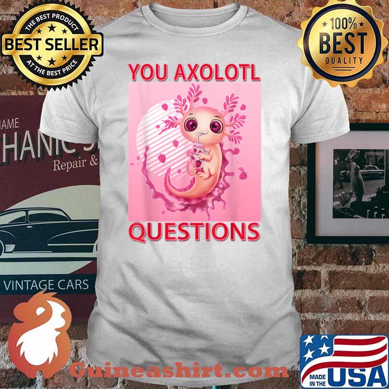 Axolotl Aesthetic Plush Gift You Axolotl Questions Girl T-Shirt