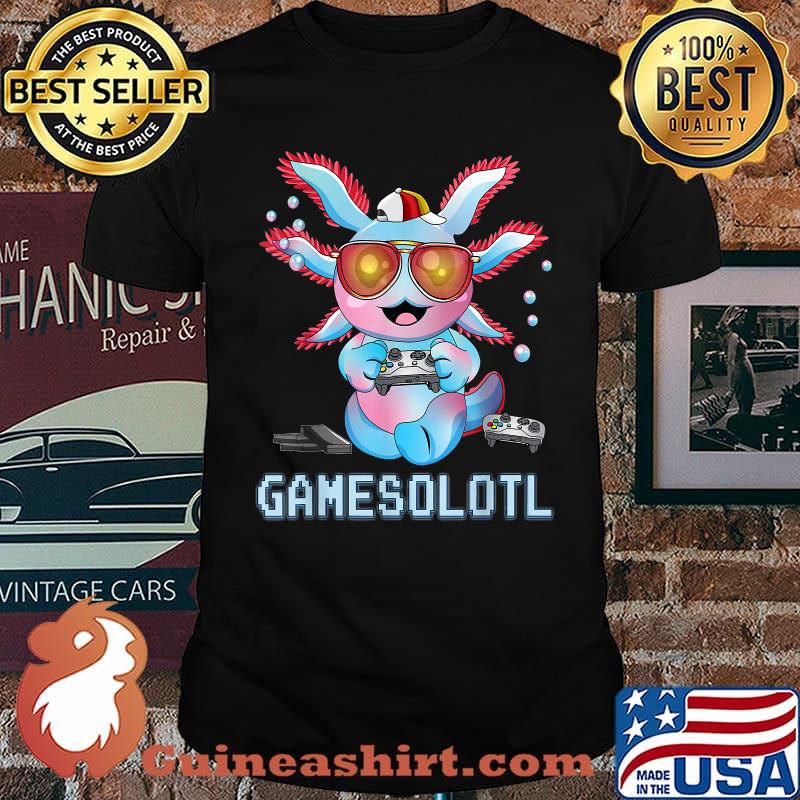 Axolotl Gamer Boys Gamesolotl Plush T-Shirt