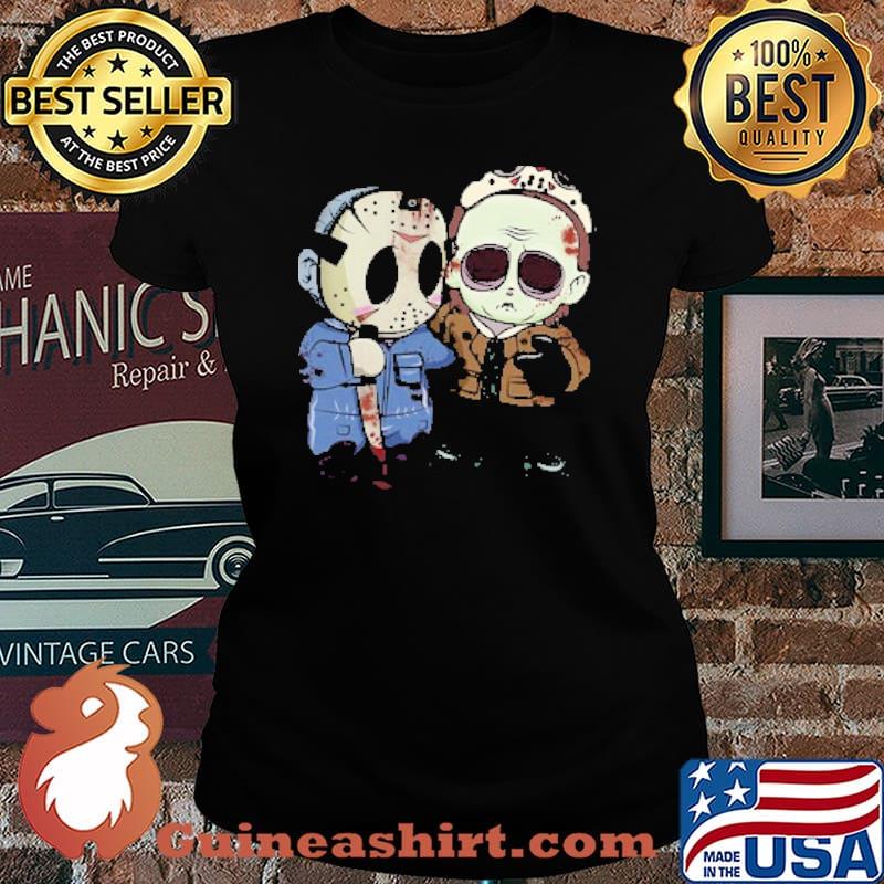 Baby Chibi Jason Voorhees And Michael Myers Halloween Shirt Laides tee