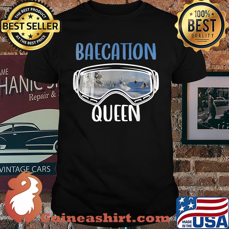 Baecation Queen Through Glasses Designs Winter Christmas T-Shirt