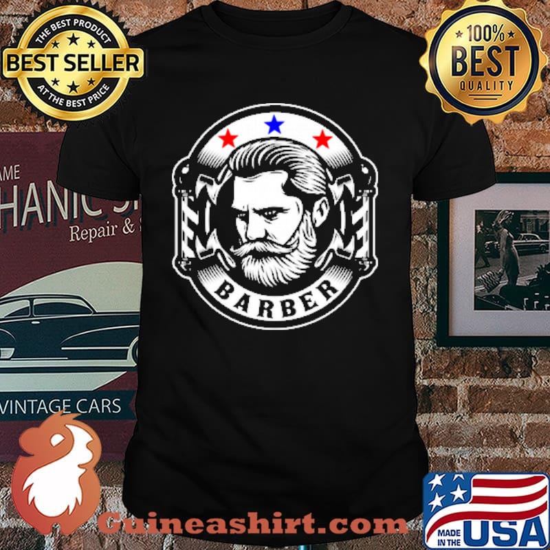 barber man logo shirt