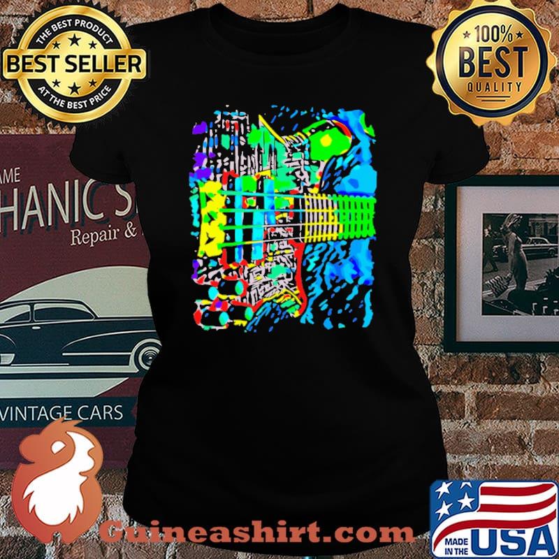 Bass Color Guitar Shirt Laides tee