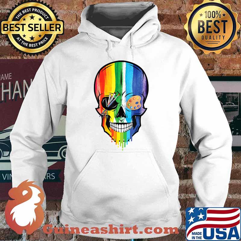 Best matching Family Artist art Skull Costume Halloween Rainbow T-Shirt Hoodie