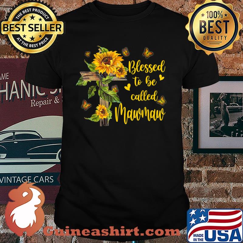 Blessed To Be Called Mawmaw Sunflower Butterflies Shirt