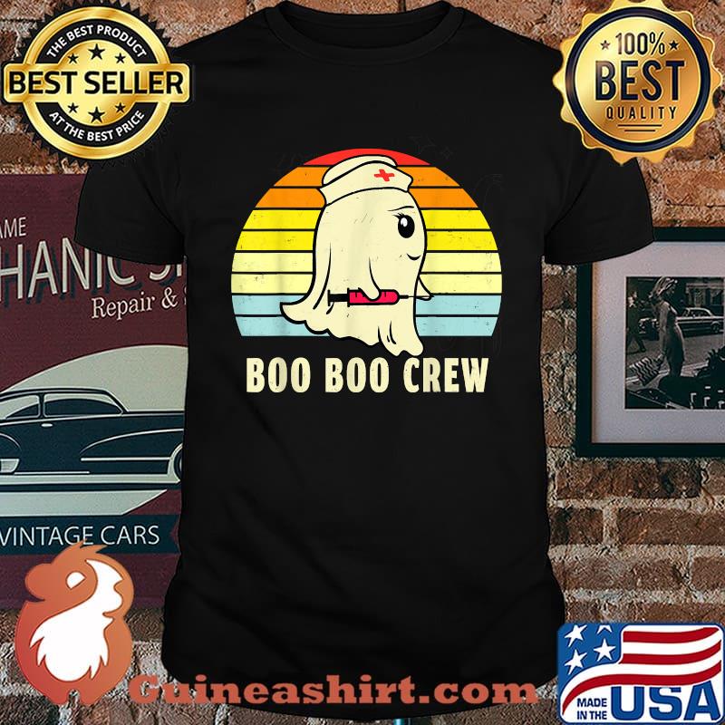 Boo Boo Crew Nurse Halloween Ghost For Nurses Vintage T-Shirt