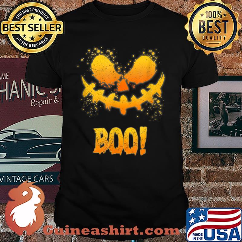 Boo Smiling Pumpkin Mask Halloween Shirt